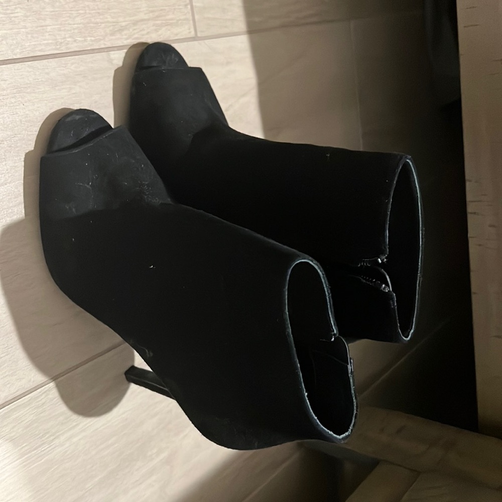 Worn once. Michael kors peep toe booties